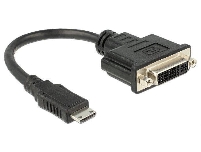 DeLock  DeLOCK 65564 Videokabel-Adapter 0,2 m HDMI Type C (Mini) DVI-D Schwarz 