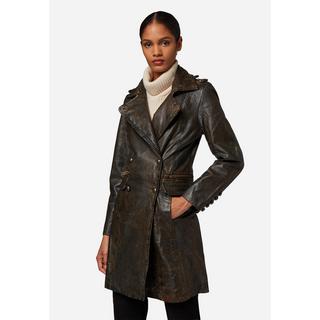 RICANO  Manteau en cuir  Mang-1, style vintage 