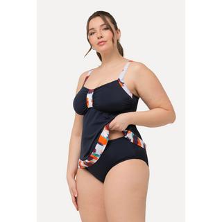 Ulla Popken  Tankini à bonnets souples, bretelles ajustables et motif taches 