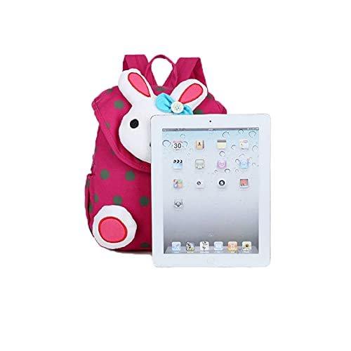 Only-bags.store Mignon lapin bébé sac à dos enfants sac à dos pour bébé tout-petits 1-3 ans à la maternelle rose rouge  