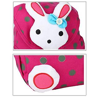 Only-bags.store Süße Kaninchen Babyrucksack Kinderrucksack für Baby Kleinkinder 1-3 Jahre im Kindergarten Rosenrot  