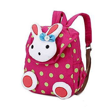 Süße Kaninchen Babyrucksack Kinderrucksack für Baby Kleinkinder 1-3 Jahre im Kindergarten Rosenrot