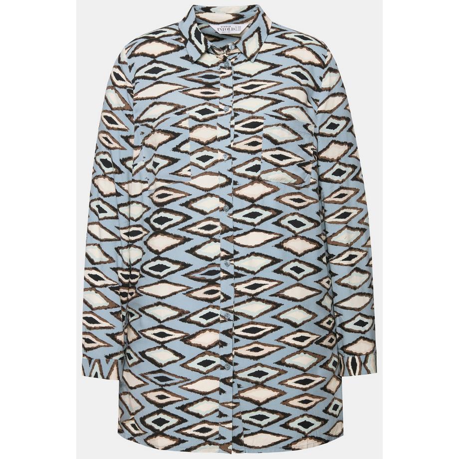 Studio Untold Camicia Boxy Shape Stampa Grafica Maniche Lunghe  
