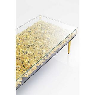 KARE Design Table basse Gold Flowers 120x60cm  