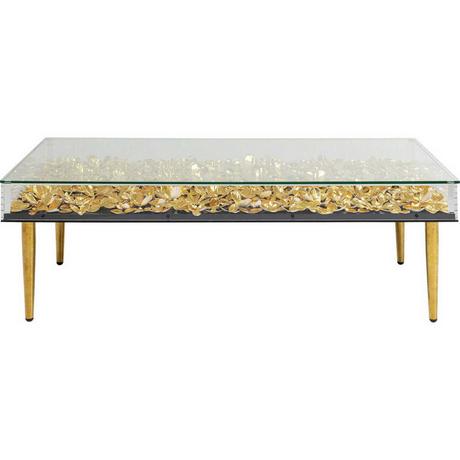 KARE Design Table basse Gold Flowers 120x60cm  