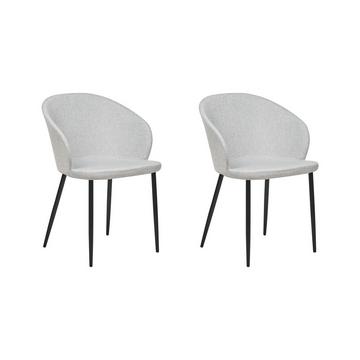 Lot de 2 chaises de salle à manger en Tissu Rétro MASON