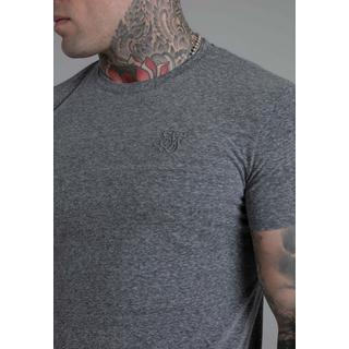 Sik Silk  T-Shirt Marl T-Shirt in Dark Grey 