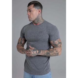 Sik Silk  T-Shirt Marl T-Shirt in Dark Grey 