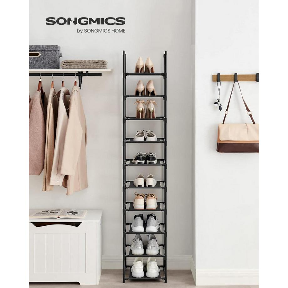 Songmics Étagère à chaussures avec structure métallique, 10 niveaux  