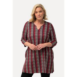 Ulla Popken  Longshirt, A-Linie, Tunika-Ausschnitt, 3/4-Arm 