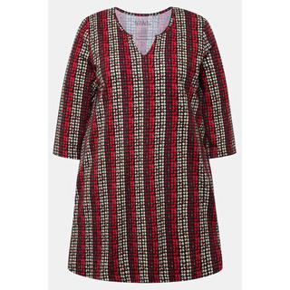 Ulla Popken  Longshirt, A-Linie, Tunika-Ausschnitt, 3/4-Arm 