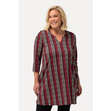 Longshirt, A-Linie, Tunika-Ausschnitt, 3/4-Arm