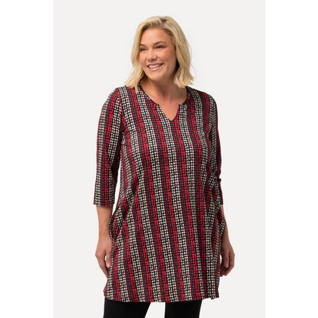 Ulla Popken  Longshirt, A-Linie, Tunika-Ausschnitt, 3/4-Arm 