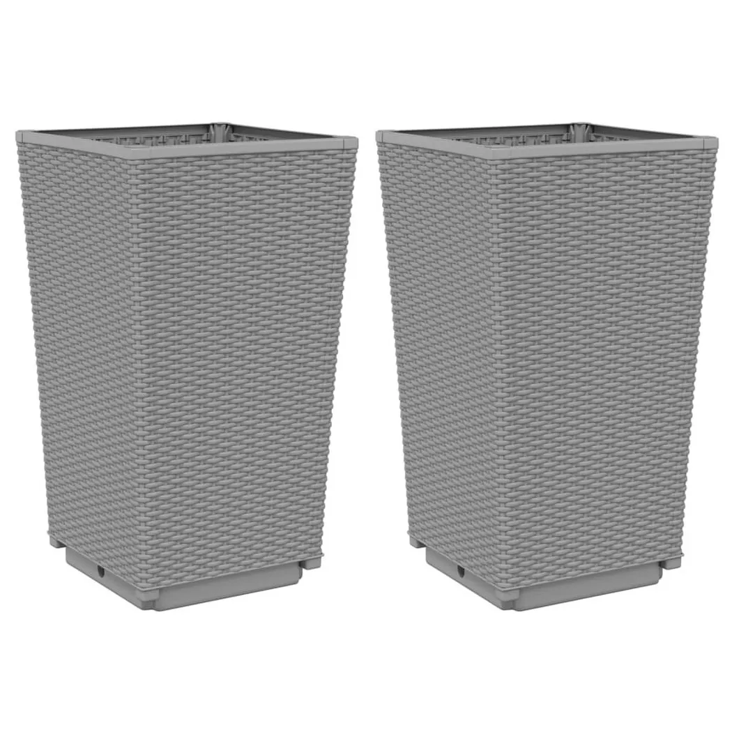 VidaXL - Jardinière polypropylène, One Size, Gris