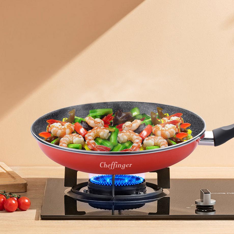 Cheffinger 3 Padelle 20 / 24 / 28 cm soft-grip  