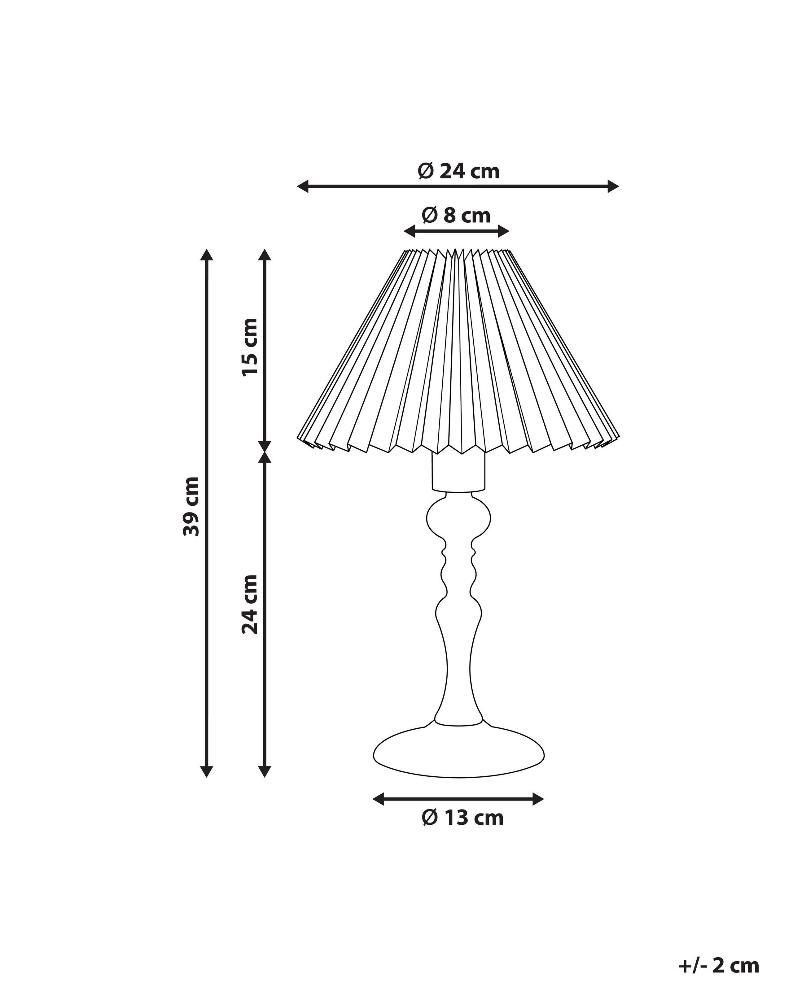 Beliani Lampe à poser en Bois de chêne Rétro COOKS  