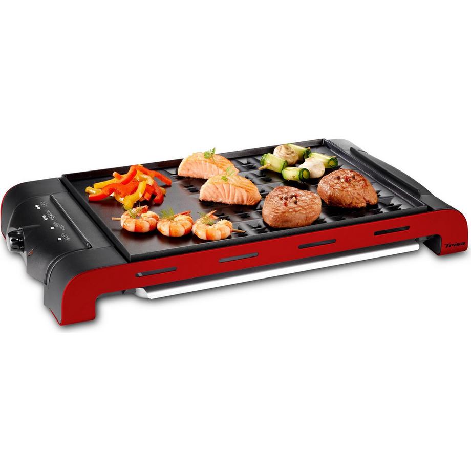 Trisa Electronics  Trisa "Health Grill" - Elektro-Tischgrill, rot 