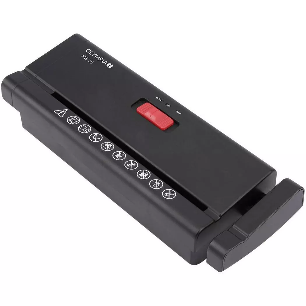 Olympia – Aktenvernichter PS 16 Streifenschnitt 6 mm 0 l, Schwarz
