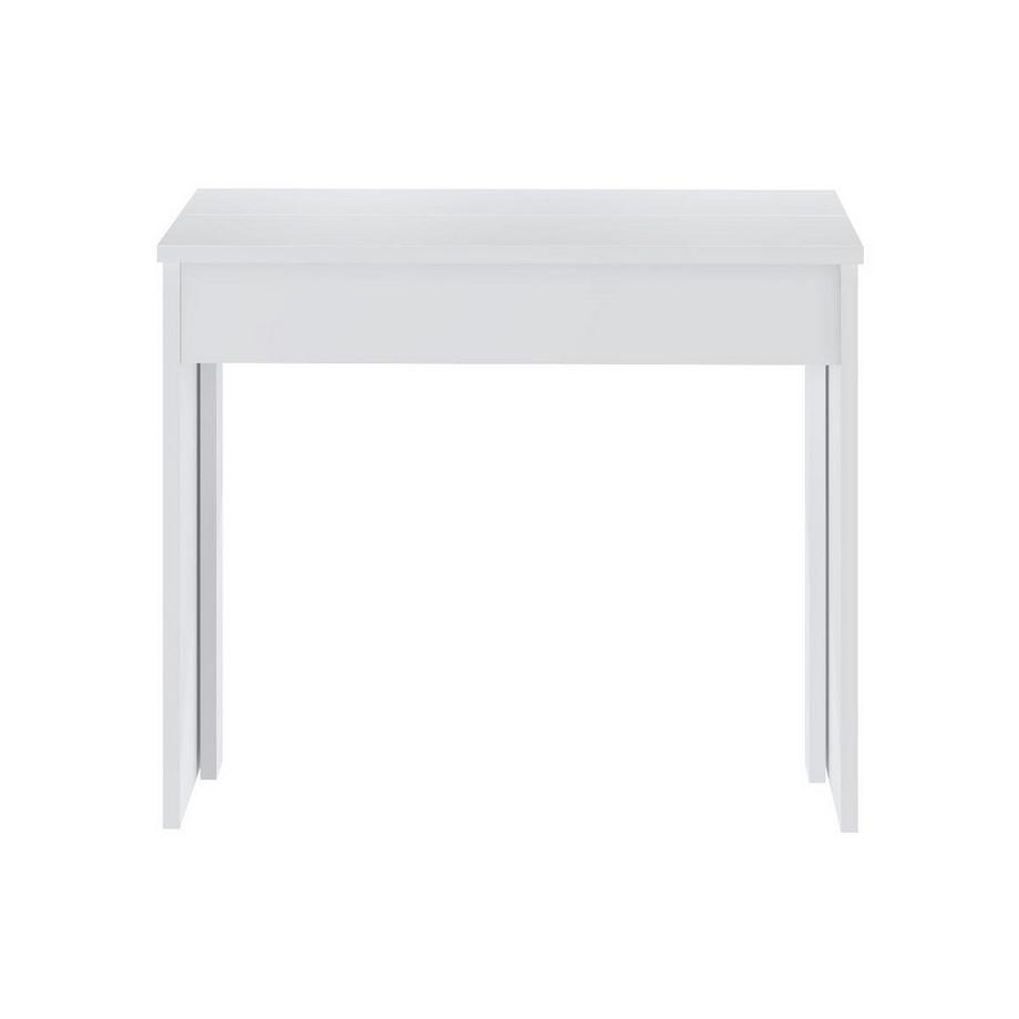 Vente-unique Console table extensible 12 couverts - 6 rallonges - Blanc - ONEGA  