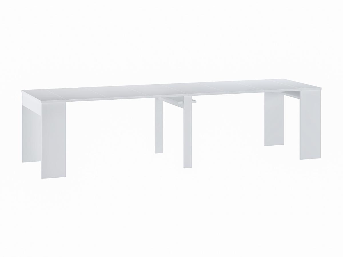 Vente-unique  Console table extensible 12 couverts - 6 rallonges - Blanc - ONEGA 