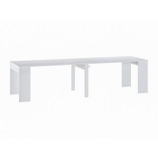 Vente-unique  Console table extensible 12 couverts - 6 rallonges - Blanc - ONEGA 