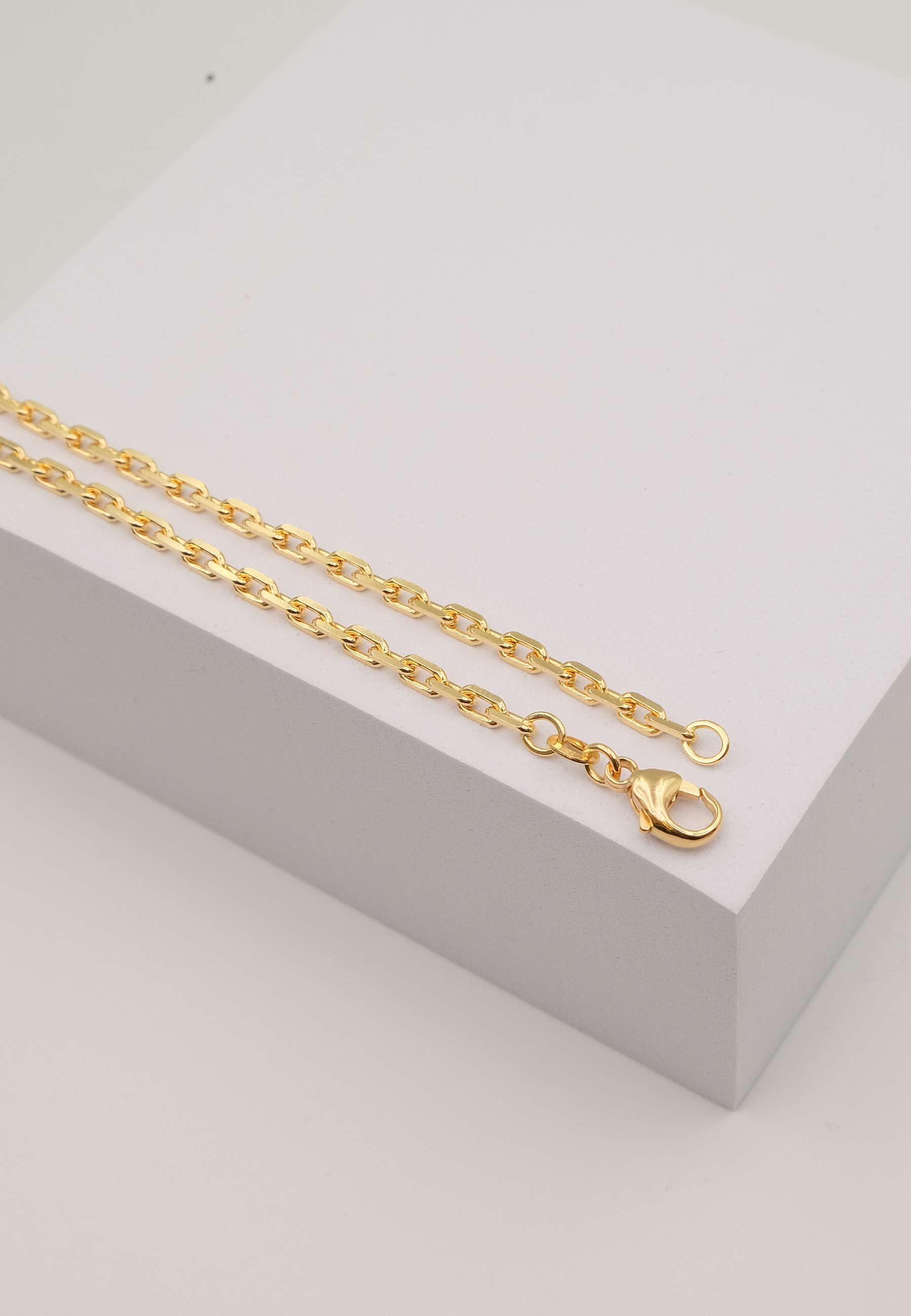 MUAU Schmuck  Collier Anker Gelbgold 750, 3mm, 45cm 