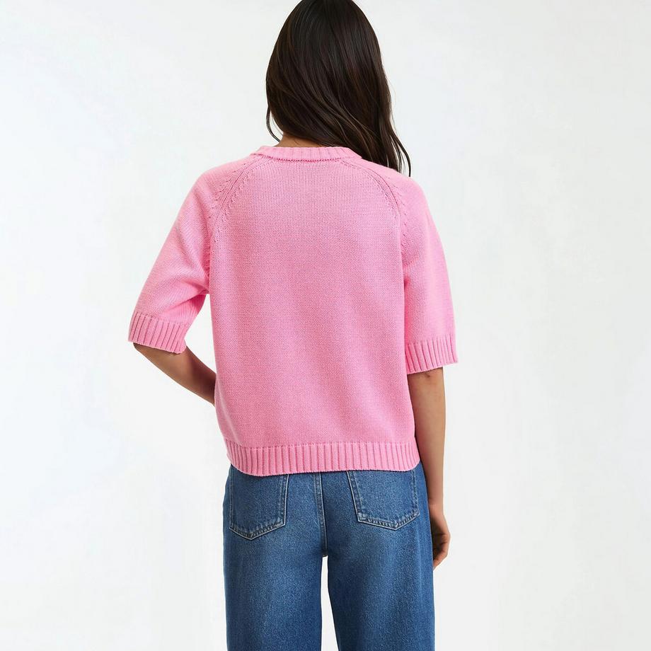 La Redoute Collections Cardigan Corto Girocollo  