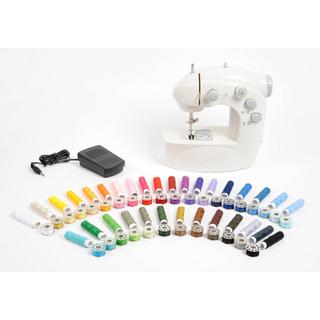 INDUSTEX Sew Whiz-Kompakte Nähmaschine mit Spulen, Garnrollen & Pedal  