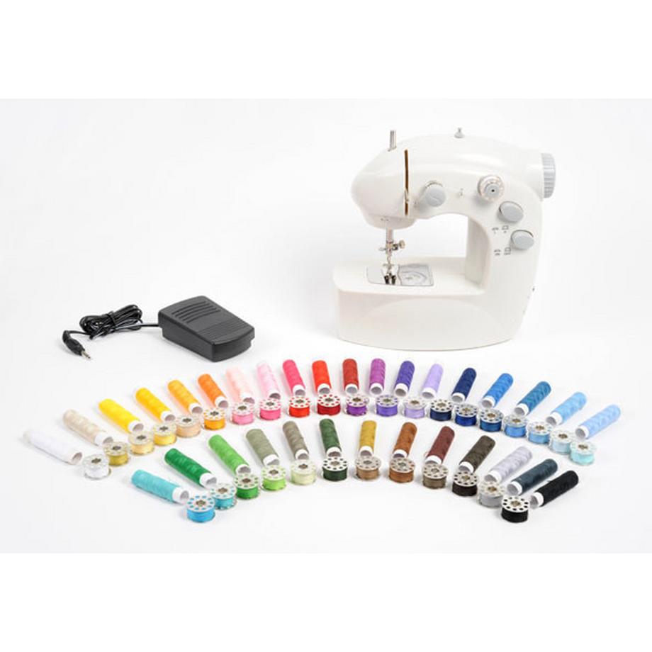 Sew Whiz-Macchina da cucire compatta con bobine, rocchetti di filo e pedale