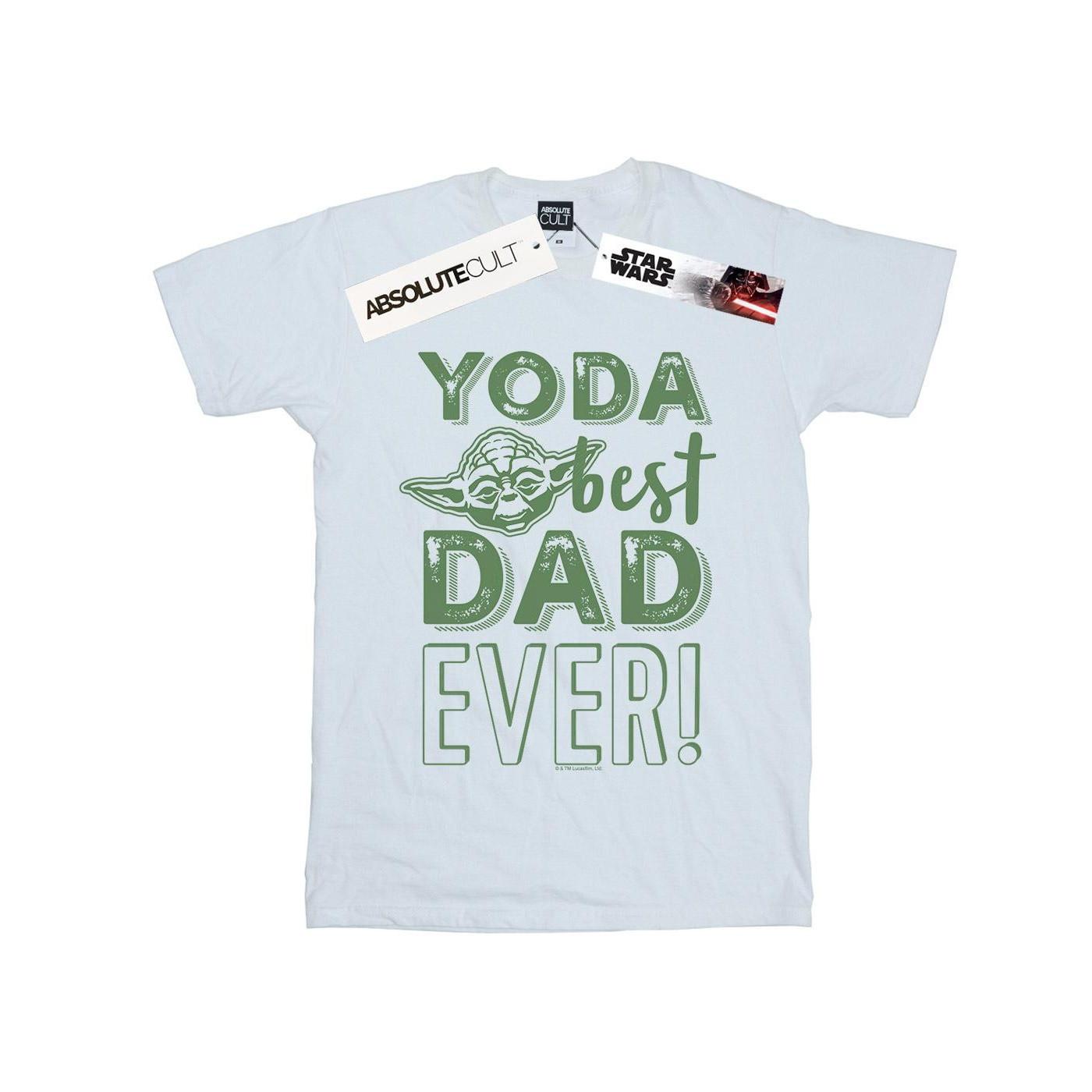 Image of Yoda Best Dad Tshirt Mädchen Weiss 104
