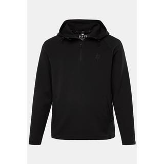 JP1880  Sweat-Troyer, Fitness, Kapuze, Zippkragen, bis 7 XL 