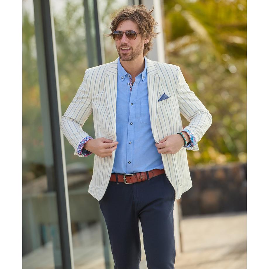 Joe Browns Gilet De Costume Rayé En Lin Mélangé  