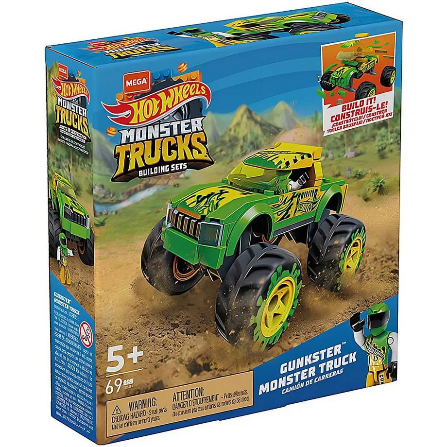Mega Construx  Hot Wheels Monster Trucks Gunkster (69Teile) 