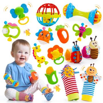 14 Stück Rassel-Beißring-Set Babyspielzeug Baby