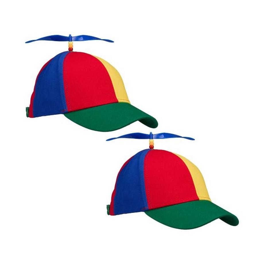 Lot de 2 chapeaux à hélice colorés
