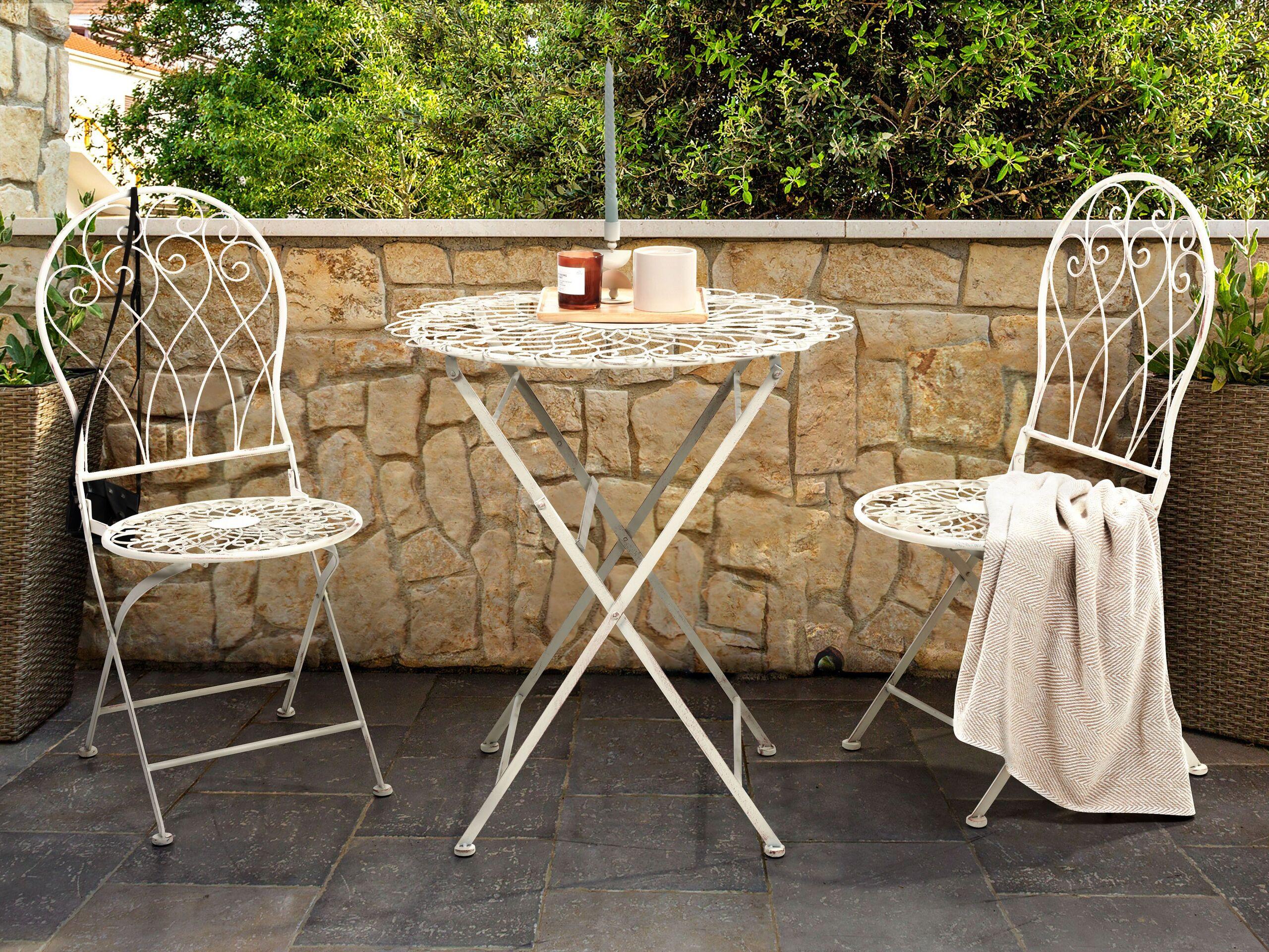 Beliani Bistro Set aus Eisen Retro STIFFE  