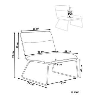 Beliani Fauteuil en Bouclé Rétro COTULLA  