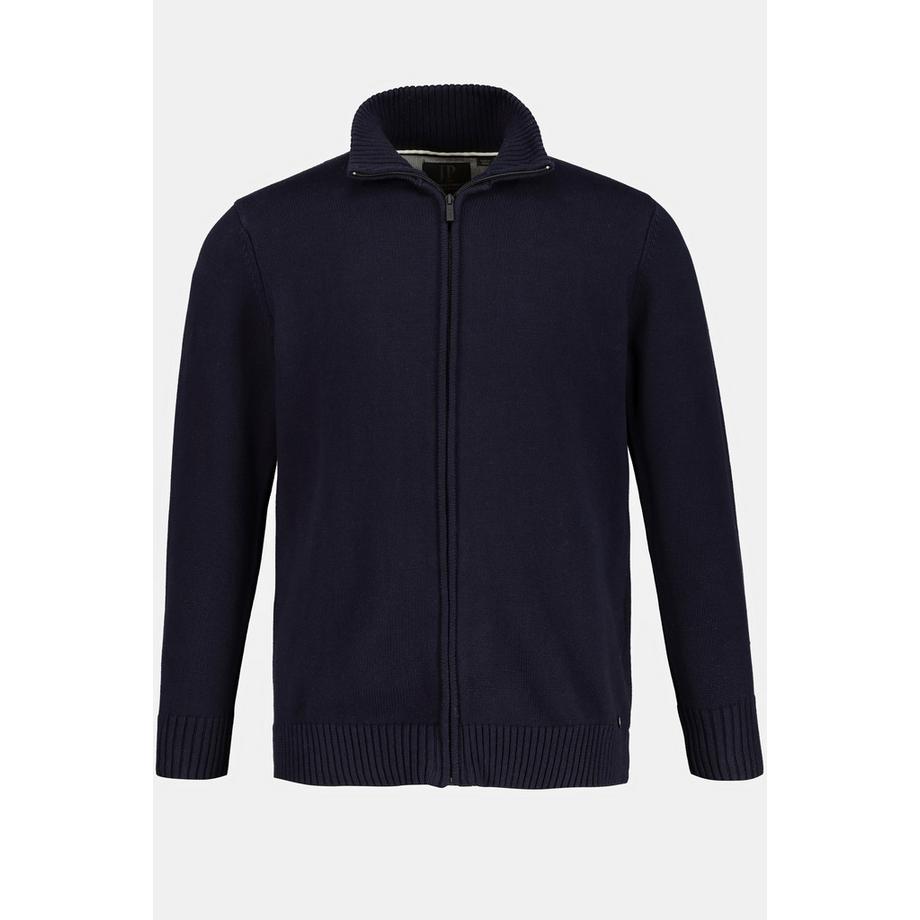 JP1880 Strickjacke Stehkragen Rippbündchen  