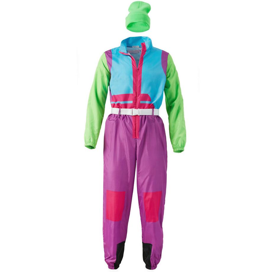 Tectake  Costume pour homme Combinaison de ski rétro des années 80 90 