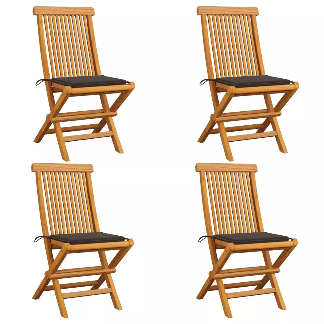 VidaXL - Gartenstuhl teak, One Size, Beige