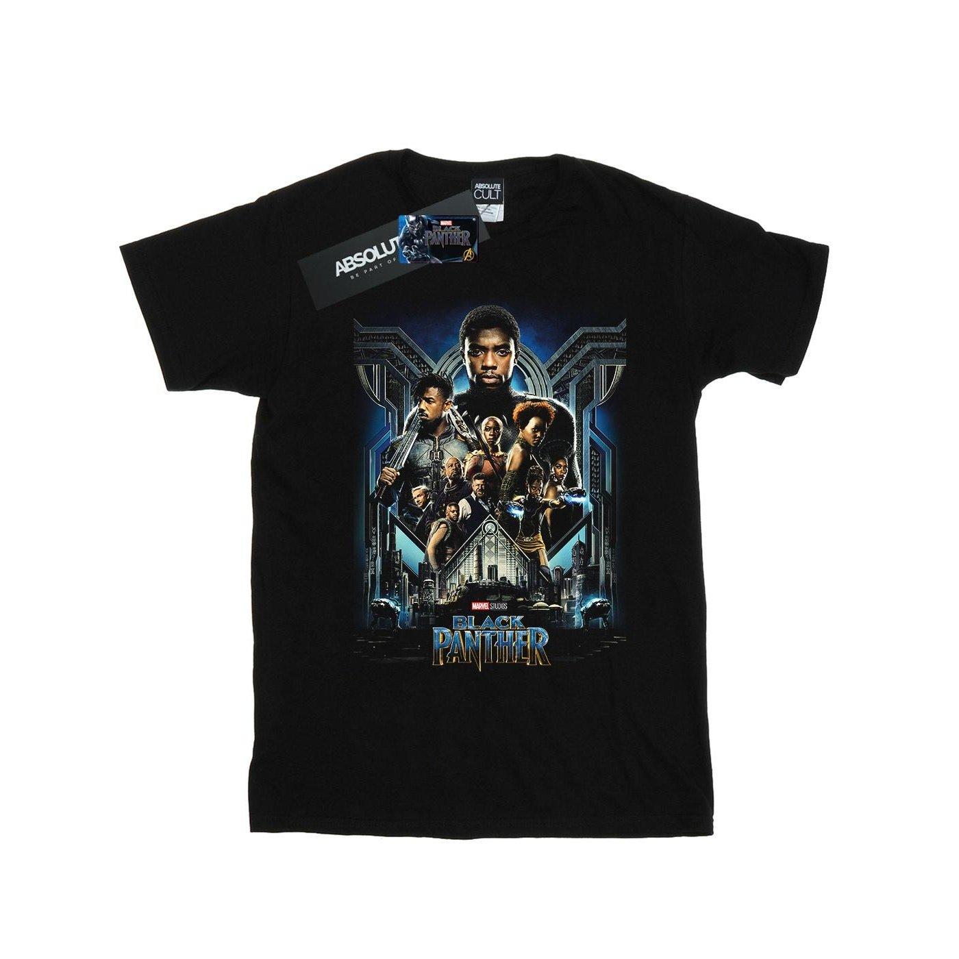 Image of Black Panther Movie Poster Tshirt Unisex Schwarz 116