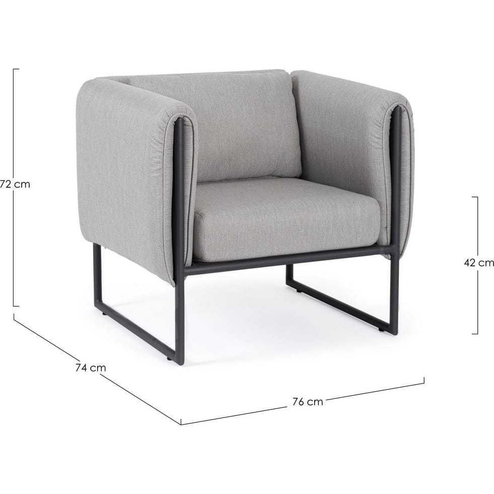 mutoni Chaise de jardin Pixel graphite  