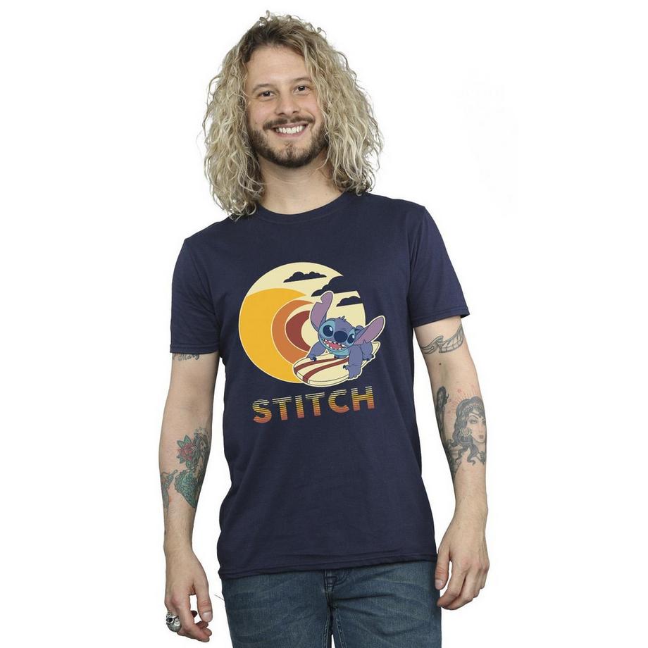 Disney Stitch Surfing Grafikdruck T-Shirt  