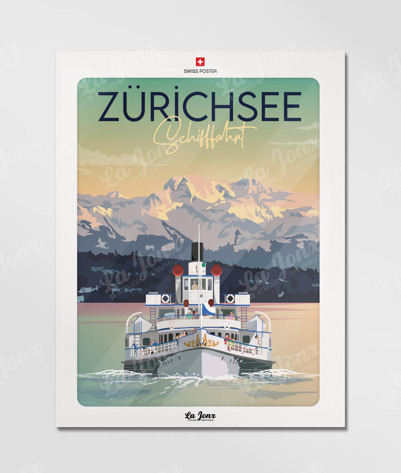 La-Jonx Croisière sur le lac de Zürich - Poster  