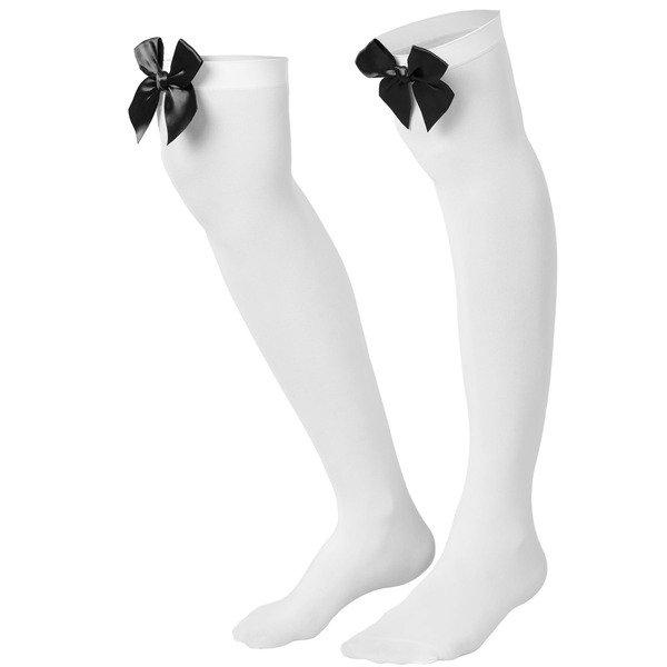 Tectake  Chaussettes montantes avec un nœud noir 