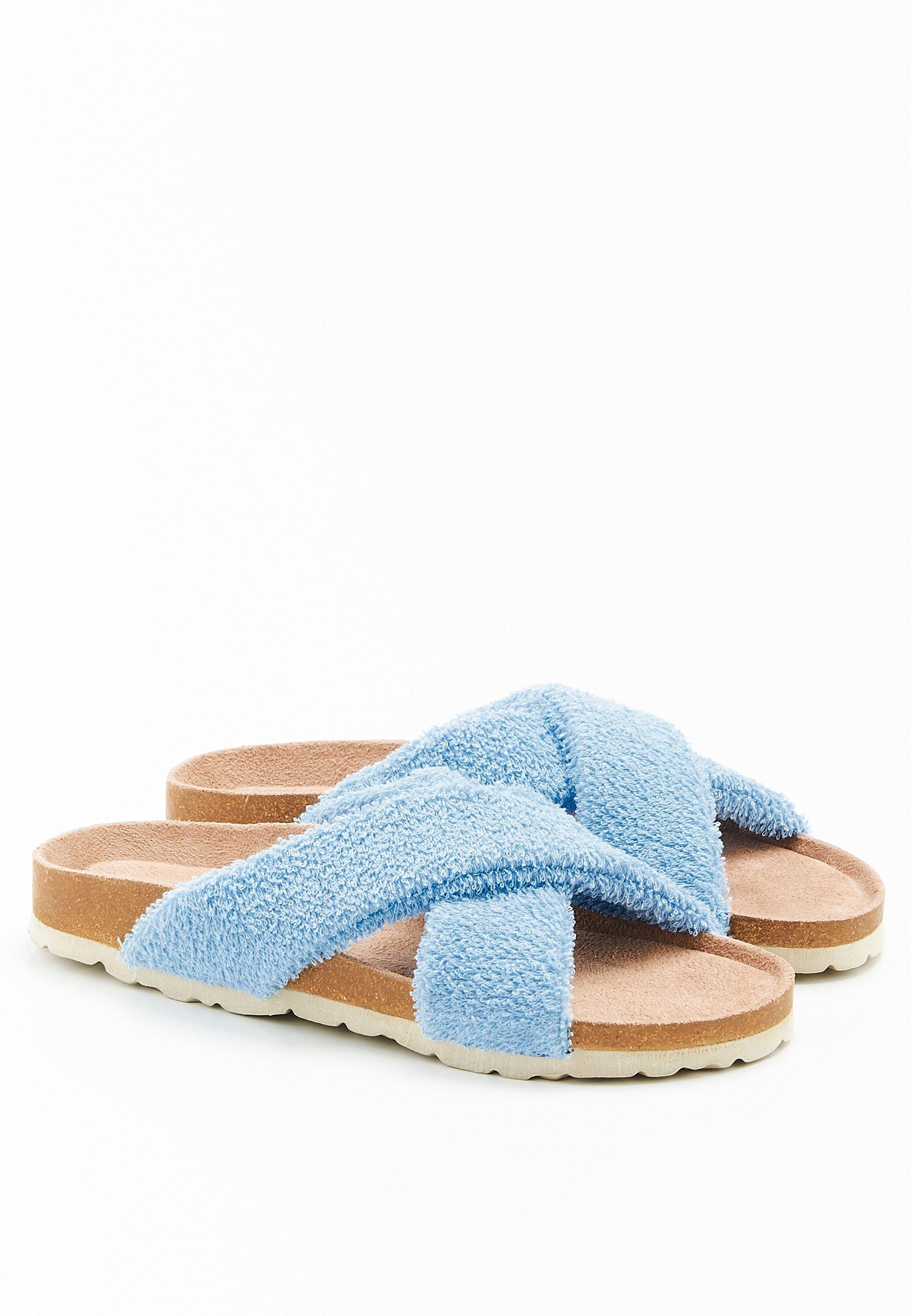 Image of Frotteepantoffeln Mit Crossover, Piedical®. Unisex Blau 38