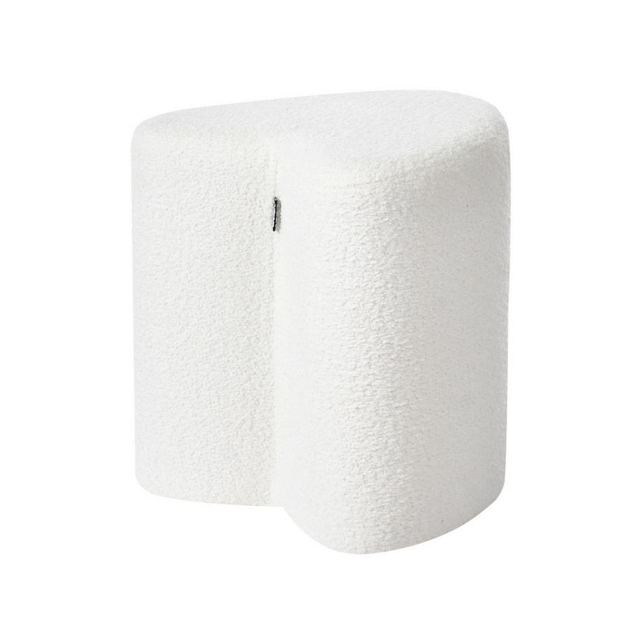 Beliani Pouf en Tissu chenille Scandinave SCOTIA  