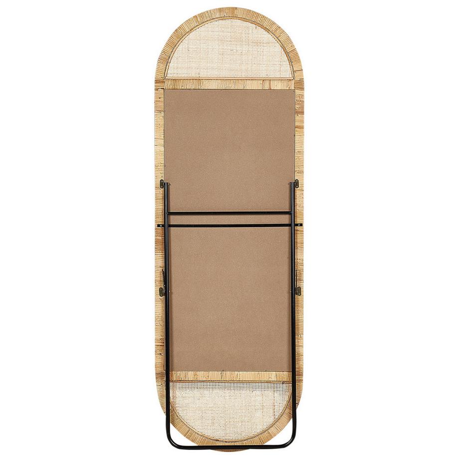 Beliani Standspiegel aus Rattan Boho BARGES  