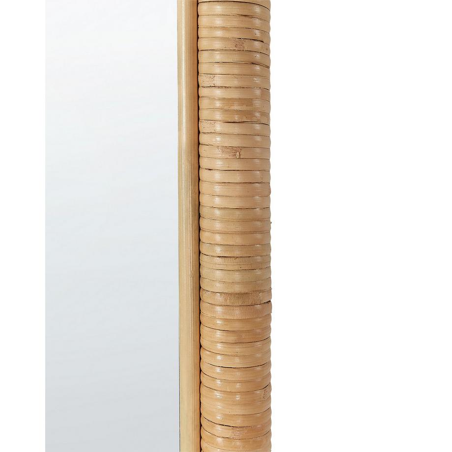 Beliani Standspiegel aus Rattan Boho BARGES  