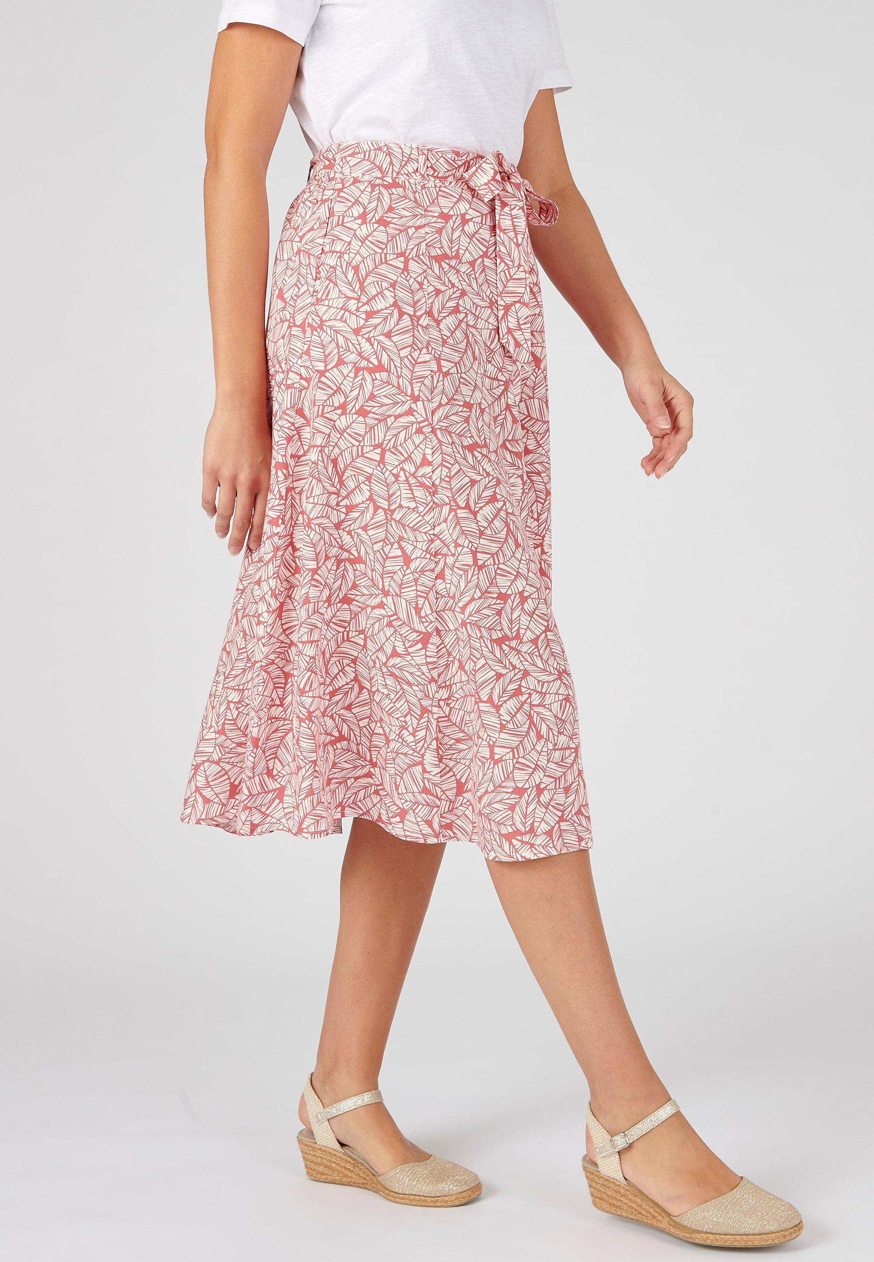 Image of Rock Aus Fliessendem Gewebe. Damen Rosa 54